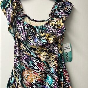 New multi color Tankini swimsuit top